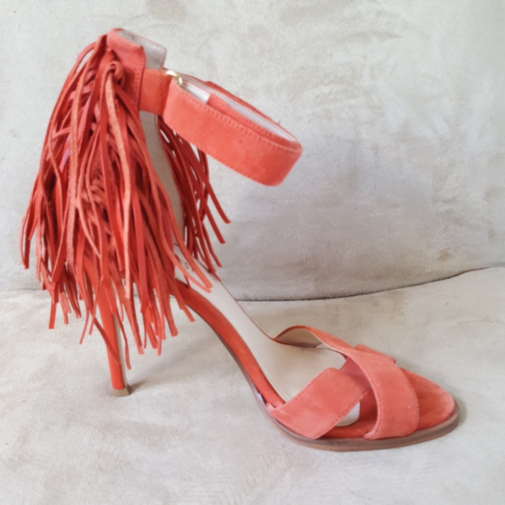 Nine West Suede Frings Heels - Picture 2 of 9